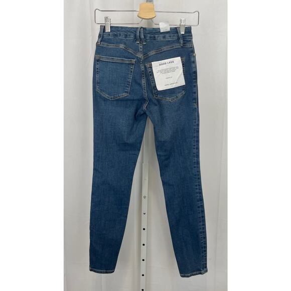 NWT GOOD AMERICAN Good Legs Skinny Jeans Stretch Organic Denim Blue 609 4 27 - Picture 2 of 8